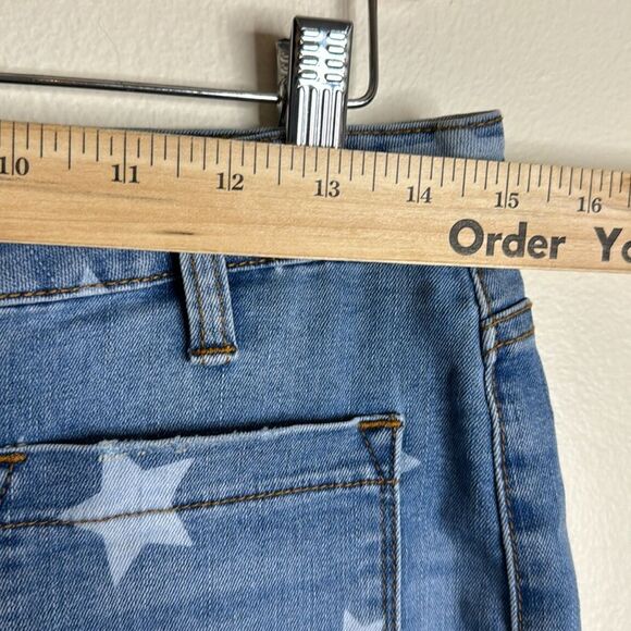 8th of La ladies star Button fly flare bell bottom denim jeans size 30 - Picture 5 of 11
